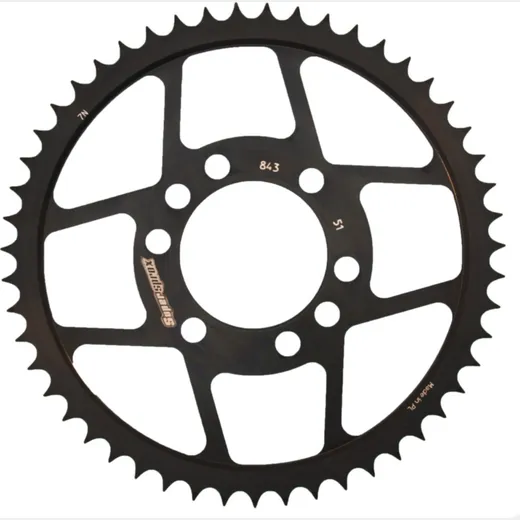 Steel-Rear Sprocket / Chain Wheel Supersprox 428/51t black 12204-51