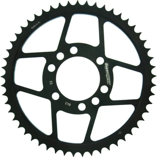 Steel-Rear Sprocket / Chain Wheel Supersprox 428/53t black 12204-53