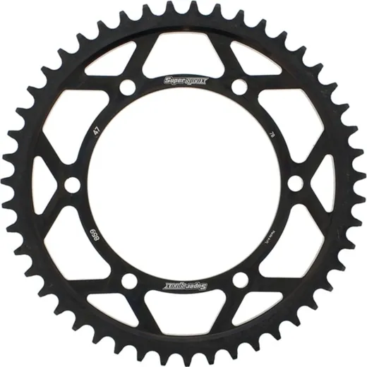 Steel-Rear Sprocket / Chain Wheel Supersprox 530/47t black 12801-47