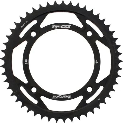 Steel-Rear Sprocket / Chain Wheel Supersprox 428/49t black 71200-49