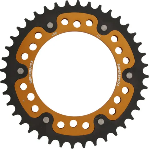 Stealth-Rear Sprocket / Chain Wheel Supersprox 525/40t gold 16605S40
