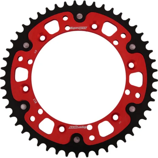Stealth-Rear Sprocket / Chain Wheel Supersprox 520/49t red 12500R49