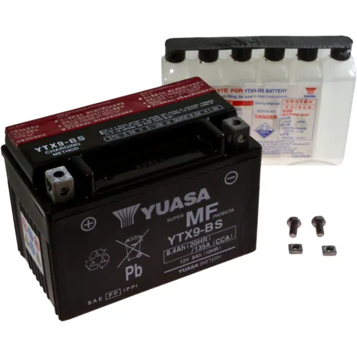 Battery motorcycle ytx9 - bs YUASA including acid pack for: Kawasaki Z, ZX - 6R, Ninja