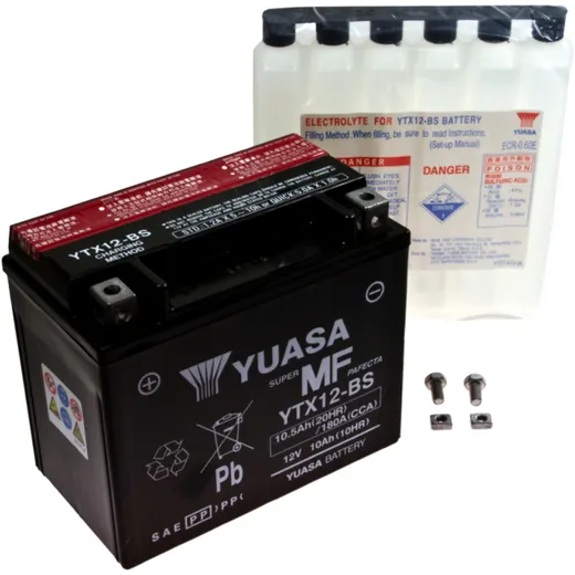 Battery motorcycle ytx12 - bs YUASA including acid pack for: Kawasaki KLE, VN, W