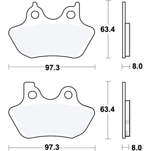 Bremsklötze für Performance Comfort Motorräder