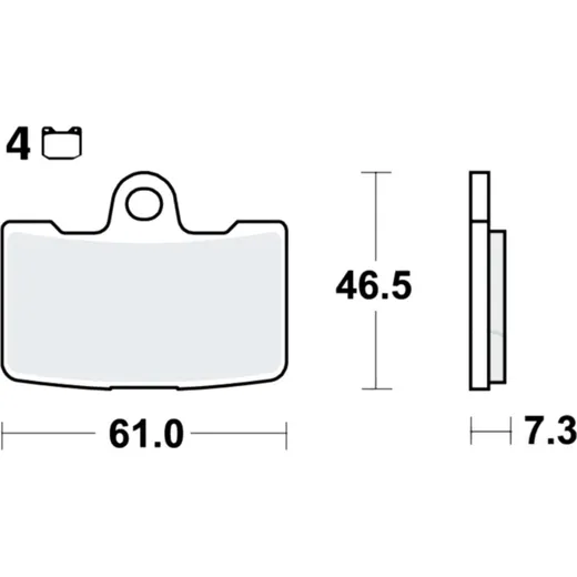 Brake pads sintered trq trw MCB810TRQ
