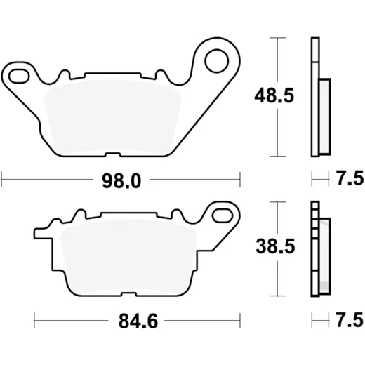 Brake pads standard TRW alternative: 7370216 for: Yamaha GPD, LTS - C, CZD