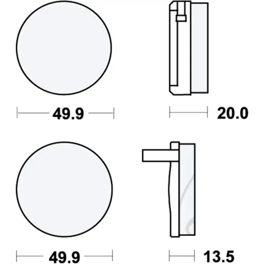 Brake pads std TRW altn 7326101 for: Honda CB