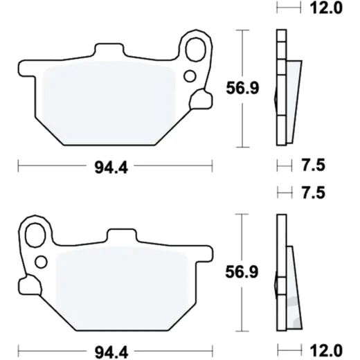 Bremsklötze Standard TRW für Motorräder 7871395