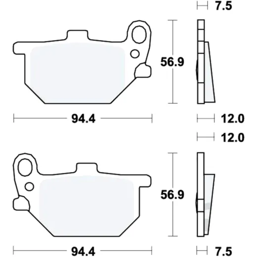 Bremsklotz Standard TRW für Motorräder