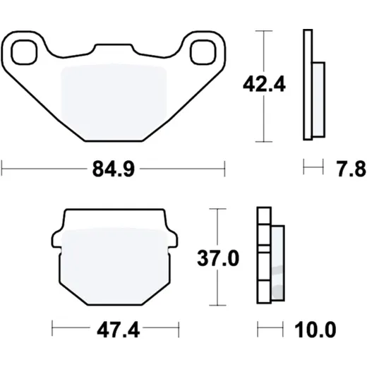 Bremsklotz Standard TRW Alternative: 7326853 passend für: Simson Sula, TGB Bullet