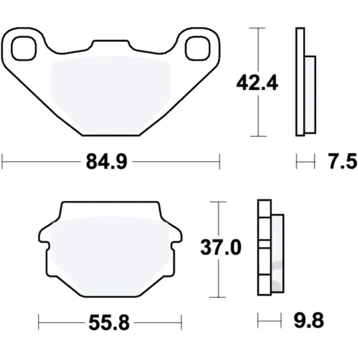 Bremsklotz Sinter SI TRW Alternative: 7376973 passend für: Kawasaki KLR, GPZ, KMX