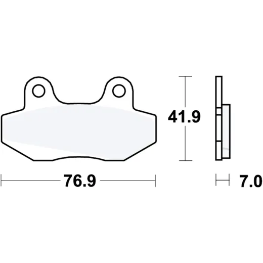 Brake pads scooter TRW altn 7320120 for: Baotian BT125T - 2A, BT125 - 12C1, BT125T - 12E1