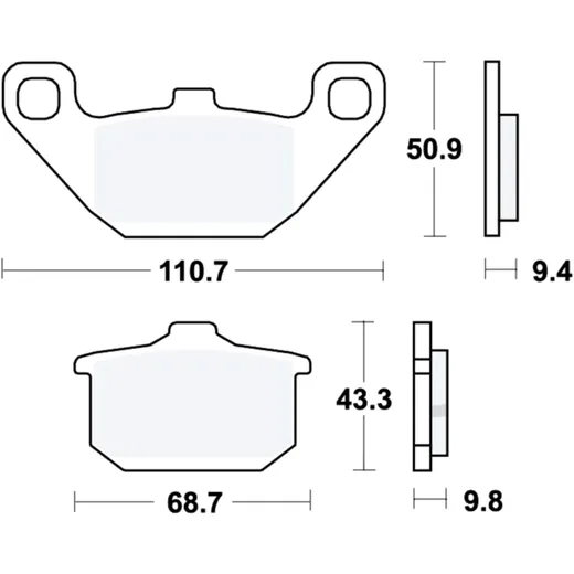 Bremsklotz Standard TRW Alternative: 7326952 passend für: Kawasaki GPZ, EN, VN