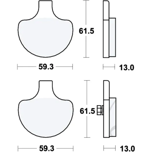Bremsklötze Standard für Motorräder TRW Alternative 7370596