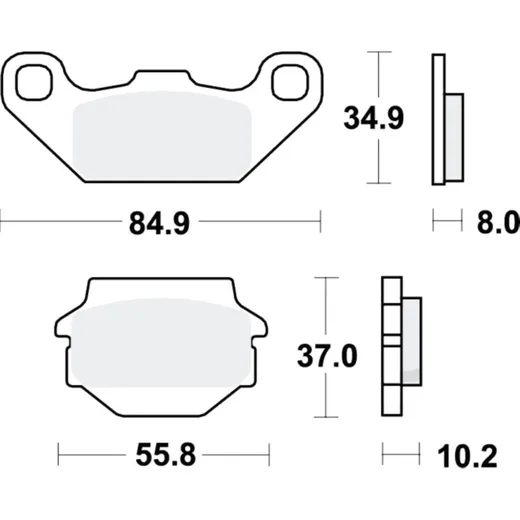 Brake pad sinter si trw MCB560SI
