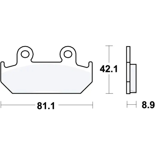 Bremsklotz Sinter TRQ TRW passend für: Honda CBR, CB, XRV