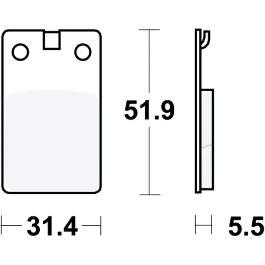 Bremsklotz Standard TRW Alternative: 7370620 passend für: Simson S (53, 83), Habicht, Star