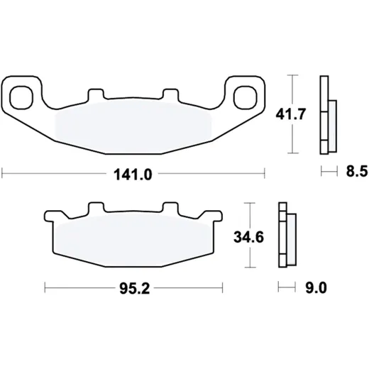 Bremsklotz Sinter hinten TRW Alternative: 7328636 passend für: Kawasaki ZR, GPX, ZZR