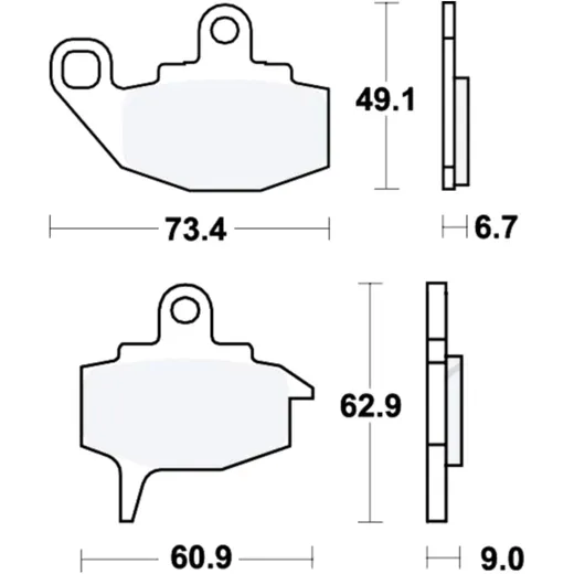 Bremsklotz Standard TRW Alternative: 7320050 passend für: Kawasaki KX, KLR