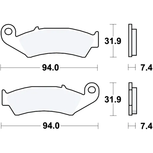 Bremsklotz Sinter SI TRW Alternative: 7377039 passend für: Honda NX, CR, XR
