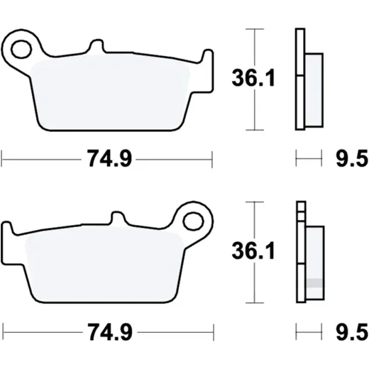 Bremsklotz Sinter SI TRW Alternative: 7377062 passend für: Honda CR, XR
