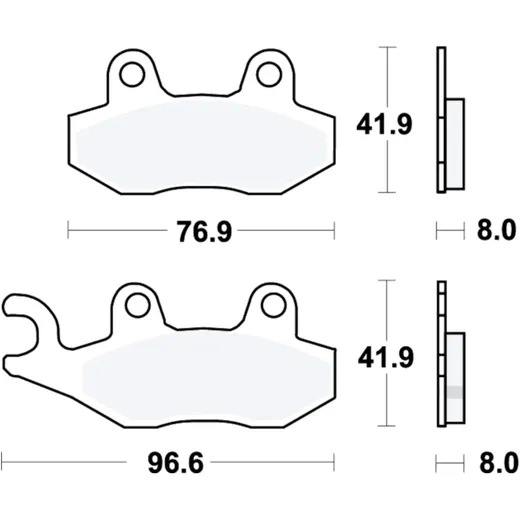 Bremsklotz Scooter TRW passend für: Triumph Speed Triple, Bonneville, Thruxton
