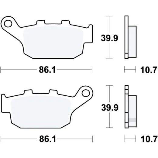 Brake pads sintered rear sh TRW alternative: 7322803 for: Honda NC, CB, CBR