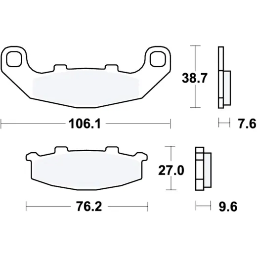 Bremsklotz Standard TRW Alternative: 7375116 passend für: Kawasaki GPZ, KR - 1S, KR - 1