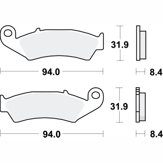 Brake pads std trw MCB594