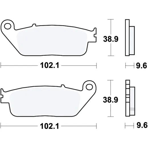 Bremsklotz Sinter hinten TRW Alternative: 7329154 passend für: Honda VT, NC, CB