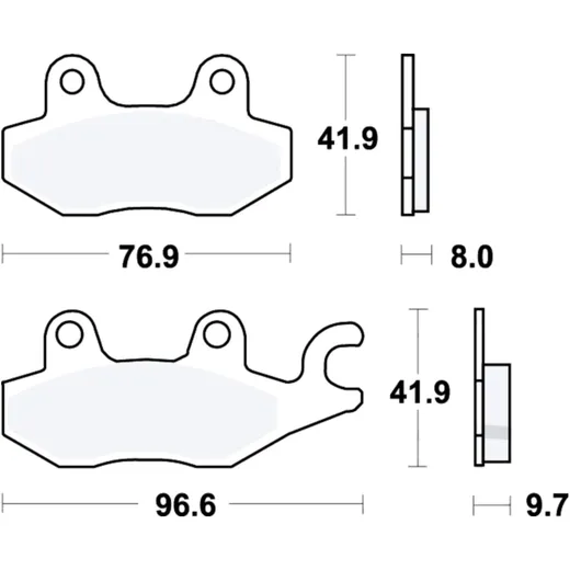 Bremsklotz Sinter hinten TRW Alternative: 7328826 passend für: Triumph Tiger, Trident, Sprint