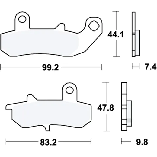 Bremsklotz Sinter hinten TRW Alternative: 7376900 passend für: Suzuki RG