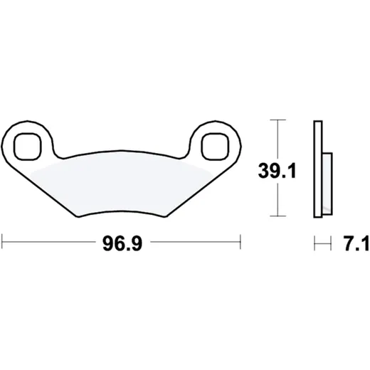 Bremsklotz Standard TRW Alternative: 7325301 passend für: Polaris Sportsman, Trail Boss, Scrambler