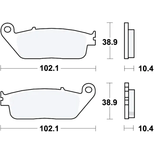 Brake pad sinter scooter TRW altn 7322670 for: Honda SH, FJS, NSS, Yamaha YP, VP