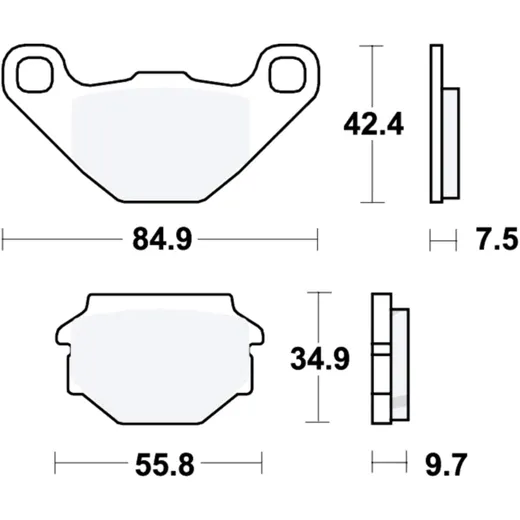 Brake pads std TRW altn 7375397 for: Sachs ZX, XTC, Roadster, MZ/MUZ Baghira, Mastiff, SM