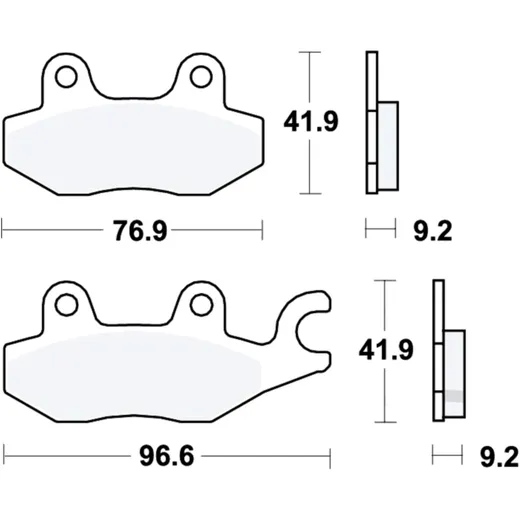 Bremsklotz Scooter TRW Alternative: 7320527 passend für: Kymco Like, Yager, Agility