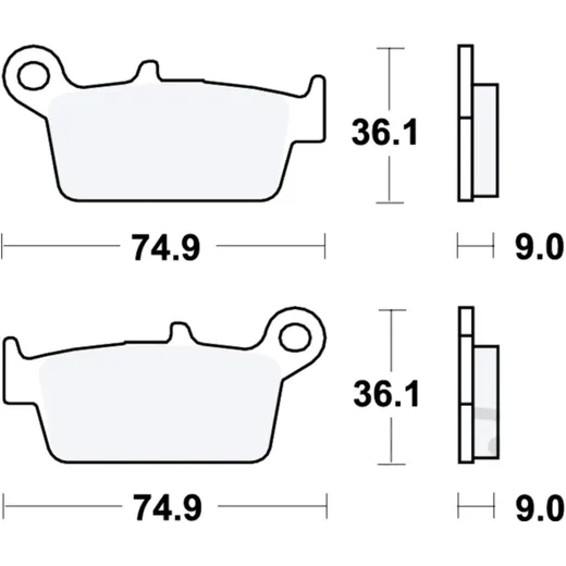 Bremsklotz Scooter TRW Alternative: 7321839 passend für: Kymco Top Boy, ZX, Cobra