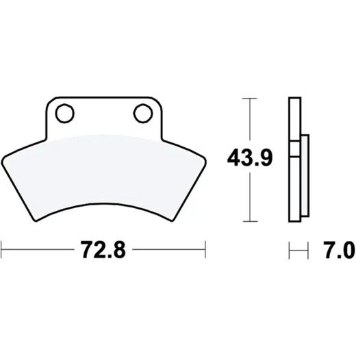 Bremsklotz Sinter SI TRW Alternative: 7325426 passend für: Polaris Sportsman, Outlaw, Trail Boss