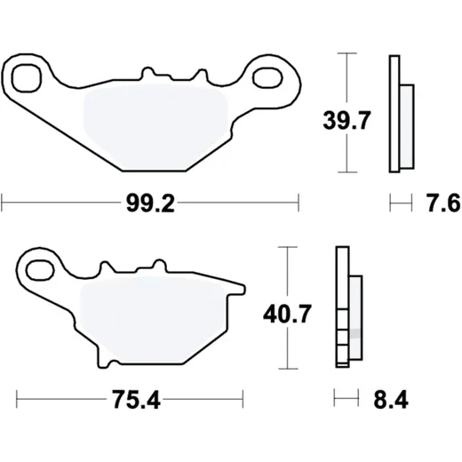 Brake pads offroad TRW altn 7321953 for: Suzuki DR - Z, RM, Kawasaki KMX