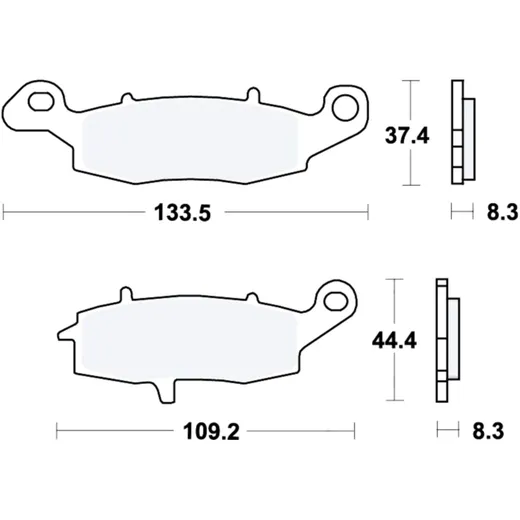 Bremsklotz Sinter TRQ TRW Alternative: 7321755 passend für: Kawasaki VN, ER - 6F, ER - 6N