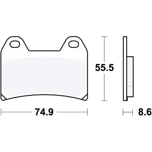 Bremsklotz Carbon CRQ TRW passend für: Moto Guzzi California, V7, V9, Ducati Monster, Multistrada, Supersport