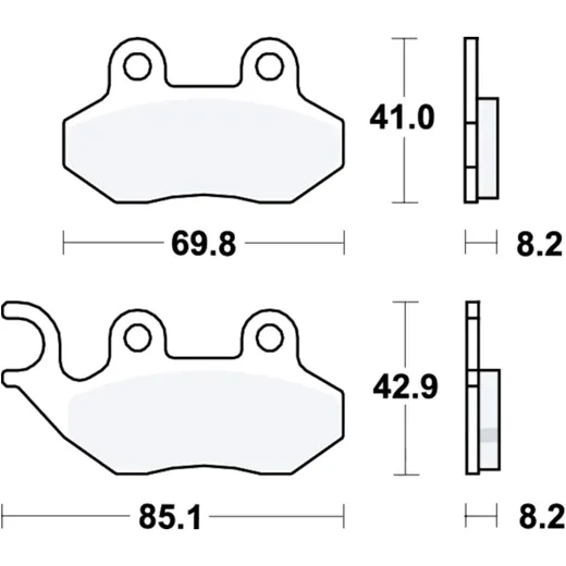 Bremsklotz LC TRW siehe 7321912 04/24 passend für: SYM Symphony, Jet14, Jet