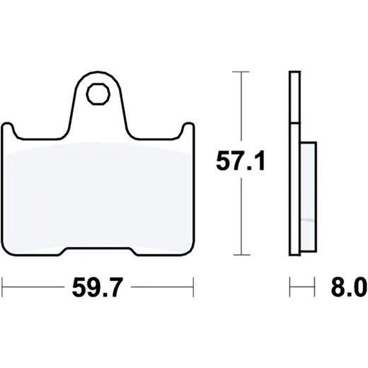 Bremsklotz Sinter hinten TRW Alternative: 7324023 passend für: Kawasaki ZZR, GTR, ZX - 7RR 7874662