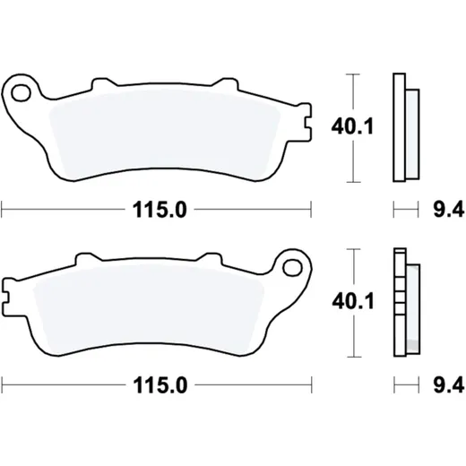 Brake pads scooter sintered srm TRW altn 7322969 for: Honda FES, FJS, NSS