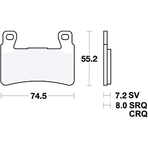 Bremsklotz Sinter vorne TRW Alternative: 7329071 passend für: Honda CBR, CB, VTR