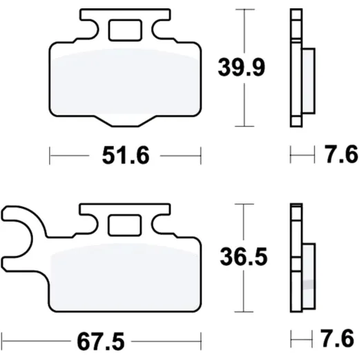 Brake pads offroad TRW altn 7325582 for: Kawasaki KX, Suzuki RM
