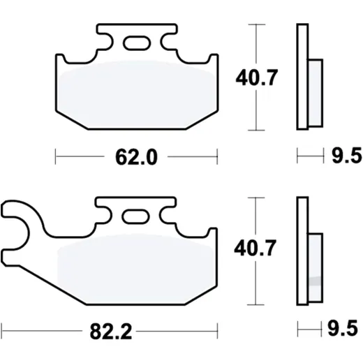 Bremsklotz Sinter SI TRW Alternative: 7325681 passend für: CAN - AM Outlander, Renegade, Commander