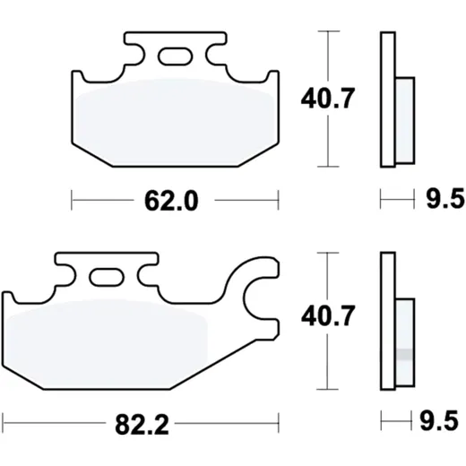 Bremsklotz Sinter SI TRW Alternative: 7325608 passend für: CAN - AM Outlander, Renegade, Commander