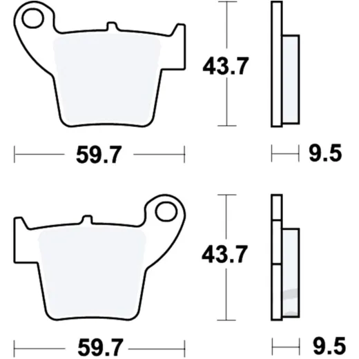 Bremsklotz Standard Offroad TRW Alternative: 7323918 passend für: Honda CRF, CR